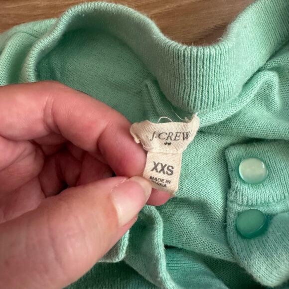 J. Crew 3/4 Sleeve Button Down Cardigan in Mint Green - Picture 4 of 5